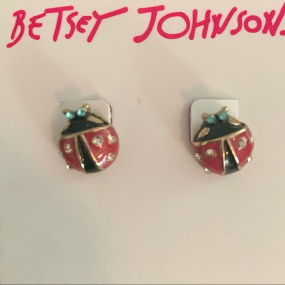 🐞Betsey Johnson Ladybug Stud Earrings-NWT - Picture 4 of 11